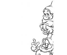 Disney Wandbild von Komar | Snow White Dwarves | Kinderzimmer, Babyzimmer, Dekoration, Kunstdruck | Größe 50x70cm (Breite x Höhe) | ohne Rahmen | WB055-50x70