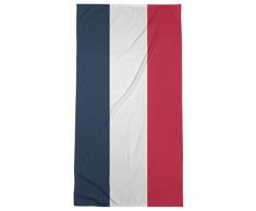 ArtVerse NFS Tennessee Red Football Stripes Strandtuch, Poly/Baumwolle, 36 x 72, Navy Side and White Mid