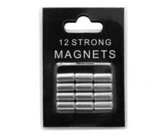 Deknudt Frames S65CD1 Magnetwand und Magnete 0x0 12 Super Magnete Silberfarbe, auf Blister Metall Magneetbord en magneten