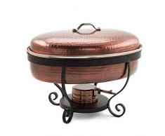 Old Dutch 685CP 41,9 x 36,8 x 34,3 cm, gehämmertes Kupfer, 6 Stück Chafing Dish one size one size gehämmertes antikes Kupfer