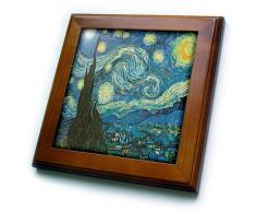 3dRose FT 128155 _ 1 The Starry Night von Vincent Van Gogh von Fliesen, 8 von 20,3 cm
