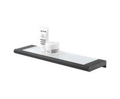 Tiger Ablage für das Badezimmer, Metall, Schwarz, 16 x 60 x 4.2 cm