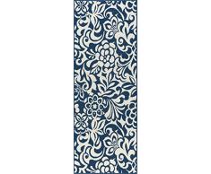 Universal Teppiche Tahari Floral Transitional Läufer Accent Bereich Teppich, Marine, 221 x 79 cm