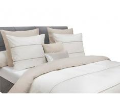 Heckett Lane Wendebettwäsche 100% Baumwolle Perkal Jason 155 Off-White/Bleached Sand