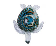 Beachcombers Coastal Life Dekorative Ocean Tier Figuren mit westbraid Spitzendeckchen Blue/Brown Swirl Turtle, 03435