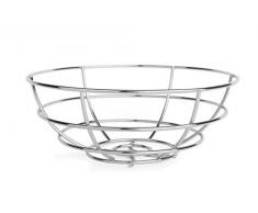 Excelsa Elegance Obstkorb, Metall, Silber, Durchmesser 26 cm