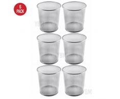YBM HOME ybmhome Stahl Mesh Rund Offen Top Korb Papierkorb Trash Kann für Office Home 8x12x12 inches Silber