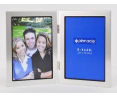 Pinnacle Frames silber Schreibtisch Rahmen mit Schwarz Lippe, silber, 10 x 15 cm