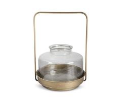 K&K Interiors 15567A Windlicht Hurricane, matt, 45,7 cm, goldfarben