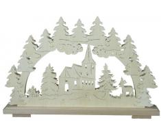 SchwibboLa SB 1-51 Erzgebirgischer Doppelt Beleuchteter Schwibbogen mit Zertifizierung SB 1-51, 50 x 30 cm