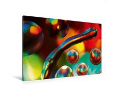 Premium Textil-Leinwand 120 x 80 cm Quer-Format Farbrausch mit Öl und Wasser 07 | Wandbild, HD-Bild auf Keilrahmen, Fertigbild auf hochwertigem Vlies, Leinwanddruck von Veronika Rix