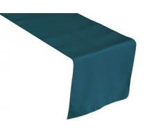 LA, Leinen, Polyester, Popelin, Tischläufer, Polyester, Teal Dark, 35.56 x 274.3 x 0.04 cm