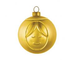 Alessi AMJ13 2 GD Madonna Weihnachtskugeln 4 Stück aus Glas in Gold