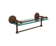 Allied Messing qn-1tb/16-gal-abz 40,6 cm Galerie Glas Regal mit Handtuchhalter Bar, antik Bronze