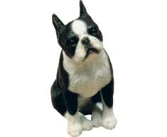 Sandicast Boston Terrier Skulptur, Schwarz, Mid Size