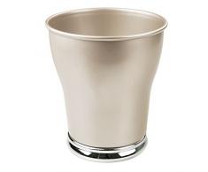 InterDesign Jacqueline Abfalleimer, Metall, Pearl Champagner/Chrom