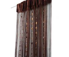 Eve Split 100 x 200 cm Dekorative Fadenvorhang Perlen Wand Panel Fransen Fenster Raumteiler Rollo für Hochzeit Kaffee Haus Restaurant Teile Tür Trennwand Perlen Quaste Bildschirm Dekoration Coffee