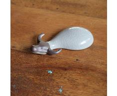 TEASOUL Die Figur ist eine schöne Porzellanfigur Bull Tee aus feinen China Ru durch erfahrene Handwerker, None