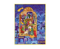 Alexander Taron Importeur ADV739 Sellmer Adventskalender für Krippen-Fenster, 36,8 cm H x 26,7 cm B x 0,1 cm T, Blau