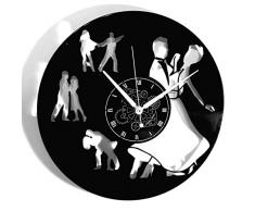 Vinyl Wanduhr Vintage Handgemache Schallplatten-Design Dekor Tänzer Tanz Gesellschaftstanz