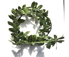 Elegante Blüten & Things Klein Grün, Buchsbaum Leaf Faux Draht Girlande, Haus, Büro, Hochzeit Decor, Hochzeit Kuchen Decor