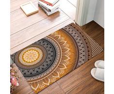 Fandim Fly Mandala Medaillon Muster Design Fußmatte Welcome Matte-Eingangsmatte Tür Mats Fußmatte Teppich Matte 23.6 by 15.7 inch Yellow Hippie Mandala