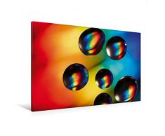 Premium Textil-Leinwand 120 x 80 cm Quer-Format Farbrausch mit Öl und Wasser 08 | Wandbild, HD-Bild auf Keilrahmen, Fertigbild auf hochwertigem Vlies, Leinwanddruck von Veronika Rix