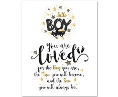 Gabbys Choice You Are Loved for The Boy You Are – 27,9 x 35,6 cm, ungerahmt – tolle Dekoration für Kinderzimmer
