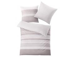 Kleine Wolke Textilgesellschaft Joshua Bettwäsche, Baumwolle, Taupe, 1-155x220 /1-80x 80