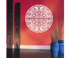 INDIGOS WG10283 Wandtattoo w283 Ornament, Orien Wandaufkleber 80 x 80 cm, weiß