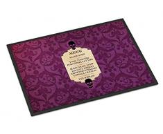 Caroline s Treasures goulish Menu inkl. Eye Bildschirm Schlange Suppe Halloween Matte, 61 x 91,4 cm Multicolor