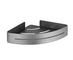 WENKO Wandablage Eckablage Montella - Ablage zum Schrauben, rostfrei, Aluminium, anthrazit