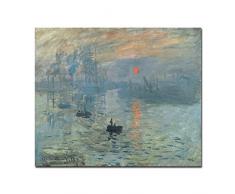 wieco Art Giclée-Kunstdruck auf Leinwand Art Wand von Claude Monet Classic Öl Gemälde Reproduktion für Home Office Decor Eindruck Sunrise Modern Ocean Thema Bild Artwork mon-0280new-5060