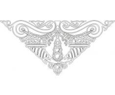 INDIGOS 4051095026181 Wandtattoo w256 Ornament Ranken 96 x 45 cm, weiß
