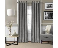 Elrene Home Fashions 026865796254 Verdunkelungsvorhang, energieeffizient, Samt, Fenstervorhang Fensterplatte 52 x 95 (1 Panel) Silber