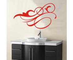 INDIGOS 4052166075343 Wandtattoo w445 Pflanze Blume Wandaufkleber 120 x 72 cm, rot