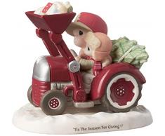 Precious Moments Tis The Season for Giving Father Son Bisque Porcelain Figurine 191034 Figur, Porzellan, Mehrfarbig, One Size