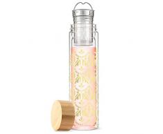 Pinky Up Blair Casablanca Glass Travel Infuser Mug, One Size, Gold