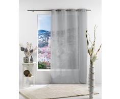 Douceur DIntérieur - 1623435, Gardine Mit Osen, 140 X 240 cm, Salina, Voile Sandfarben, Grau