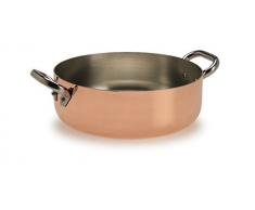 Pentole Agnelli ALCU104PI20 Stielkasserolle mit 2 Griffen 28 cm Silber/schwarz