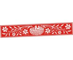 INDIGOS 4051095030461 Wandtattoo w270 Blumen, Vogel 120 x 19 cm, rot