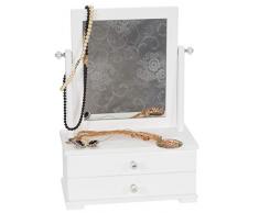 Mele & Co Schmuckkästchen Gina lackiert, 28 x 14 x 39 cm, Weiß