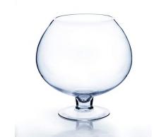 WGV Glasvase in Weinform, mit Ständer, 22,9 cm