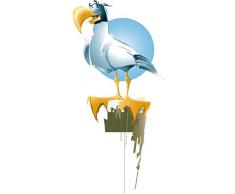 INDIGOS 4051719960785 Wandtattoo MD425 schöne Vögel zwitschern 120 x 58 cm, bunt farbig