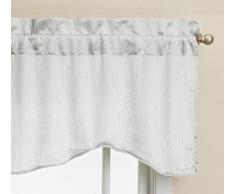 Lothringen Home Fashions Aurora isoliert gewelltem Querbehang, weiß, 139,7 x 40,6 cm