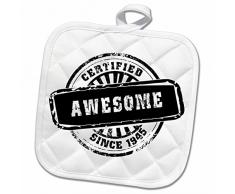 3dRose Topflappen, schwarz, 20,3 x 20,3 cm