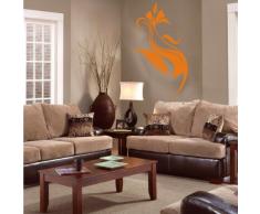 INDIGOS 4052166075879 Wandtattoo w446 Pflanze Blume Wandaufkleber 120 x 70 cm, orange