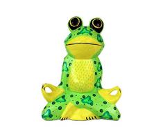 G6 Collection Skulptur aus Holz, handgeschnitzt, Frosch, 20,3 cm