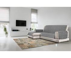 Italian Bed Linen Sofabezug, rutschfest, Komfort, mit Halbinsel SX 290 cm dunkelgrau