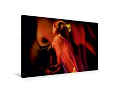 Premium Textil-Leinwand 90 cm x 60 cm quer, Ein Motiv aus dem Kalender Flamenco - Tanz der Leidenschaft | Wandbild, Bild auf Keilrahmen, Fertigbild auf echter Leinwand, Leinwanddruck;CALVENDO Menschen